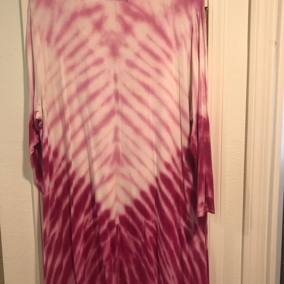 Women’s Bellini 1X tie dye fuscia tunic top - Picture 4 of 5